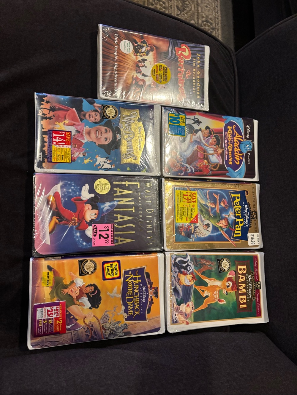Lot of 8 Brand New Classic Disney VHS Movies Bundle